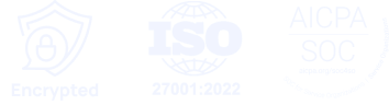 Encrypted · ISO 27001:2022 · AICPA SOC